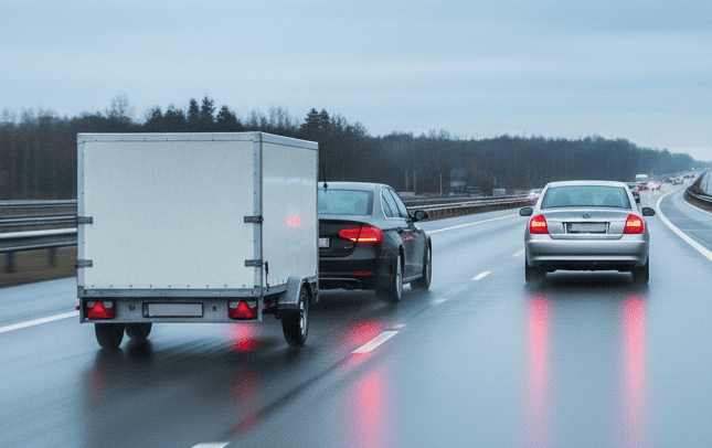 ueberholen mit anhaenger